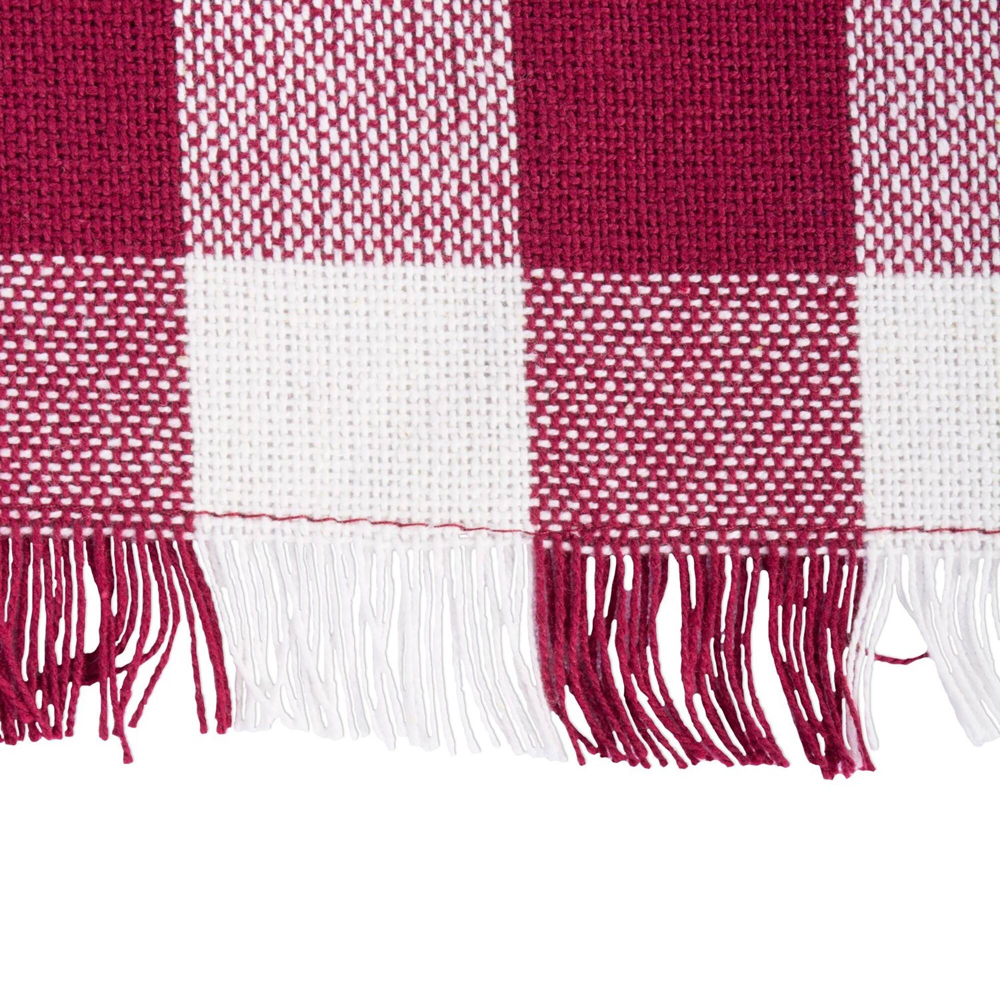 DII® Assorted Wine Heavyweight Fringed Dishtowel (Set of 4)